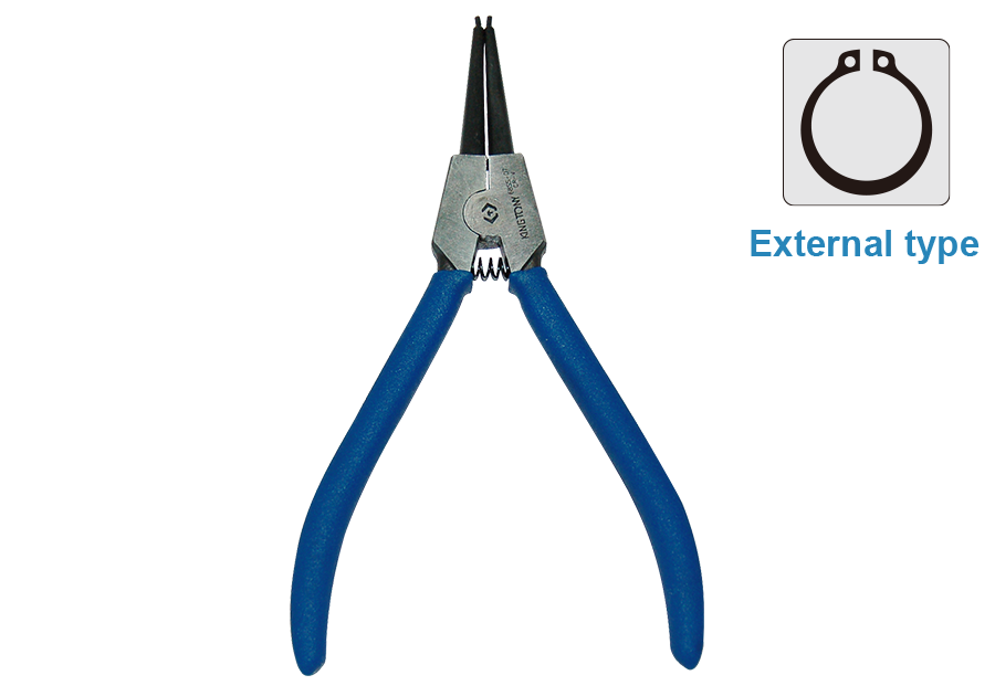 68SS-External-Straight-Circlip-Pliers-European-Type.png 5" Outside Circlip Plier Straight Type - Image 1