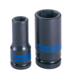 3/4" Drive Deep Thin Wall Impact Socket 19MM 6PT METRIC BLACK