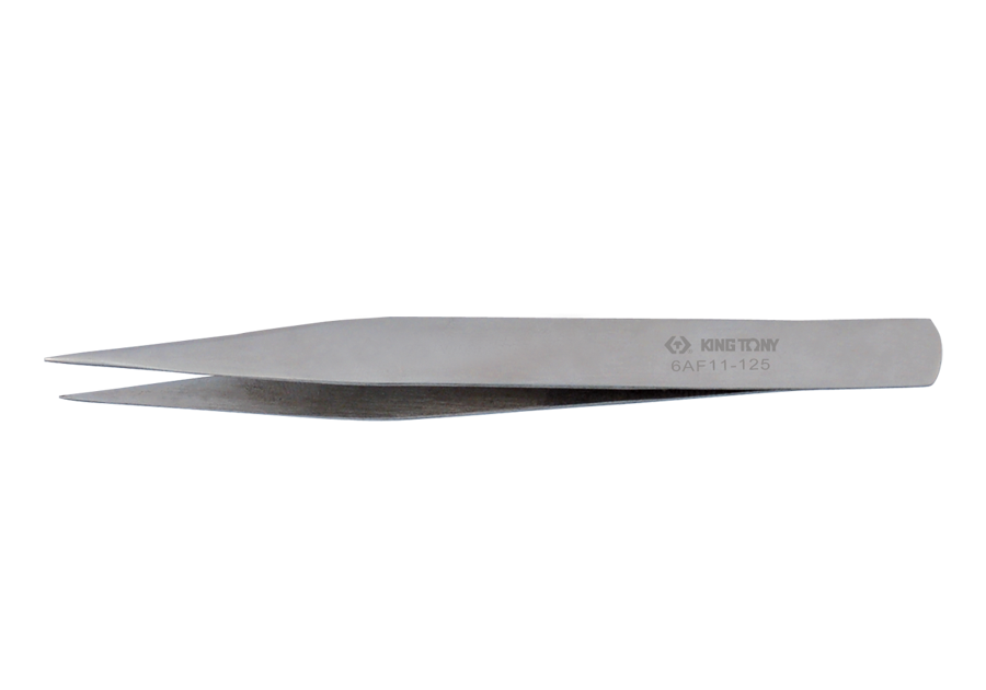 6AF11-125.png Straight Fine Point Tweezers 124MM - Image 1
