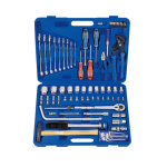 75PC 1/2" & 1/4" Drive Socket Wrench Set 12PT Chrome