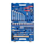 77PC 1/2″ & 1/4″ Drive Socket Set 12PT Metric - Heavy Duty Metric Socket & Ratchet Tool Set