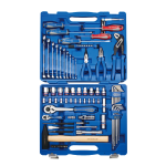 81PC 1/4″ & 1/2″ Drive Combination Socket Set 12PT Metric - Professional Mechanic Tool Kit