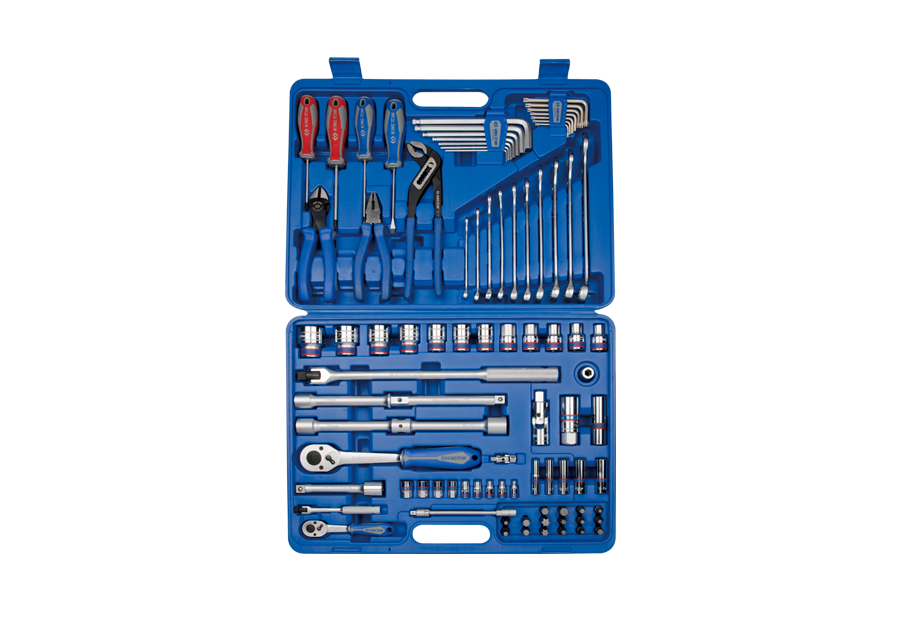 7085MR.png 85PC 1/4" & 1/2" Drive Socket L-Wrench Set 12PT & 6PT Chrome - Image 1