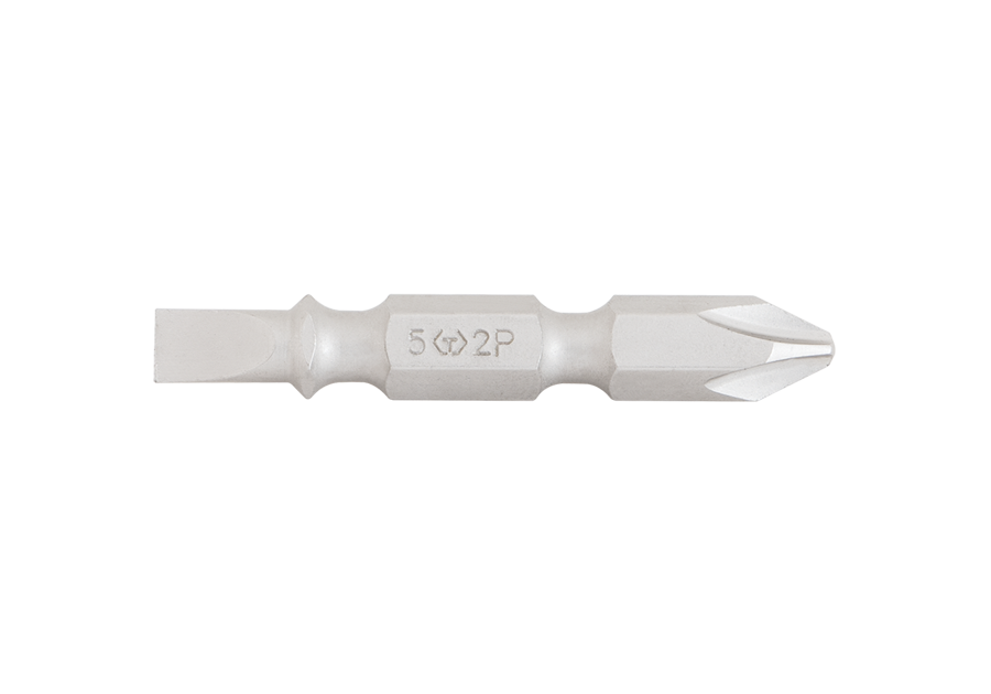 7300PN-Power-Bit-PHILLIPS-SLOTTED-head.png 1/4" Shank Double End Bit 65MM Phillips/Slotted - Image 1