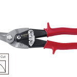 Aviation Tin Snips Left Cut Red 10" - Heavy Duty Compound Action Metal Cutting Shears