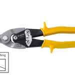 Aviation Tin Snips Notching Yellow 9" - Heavy Duty Compound Action Metal Notch Cutter
