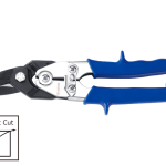 Figure Tin Snips Right Cut 10" Blue - Heavy Duty Compound Action Metal Cutting Shears