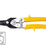 10" Figure Tin Snips Long Cut Yellow - Heavy Duty Compound Action Metal Cutting Shears