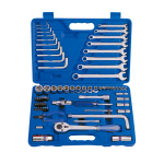 72PC 1/4" & 1/2" Drive Socket Wrench Set 6PT Chrome