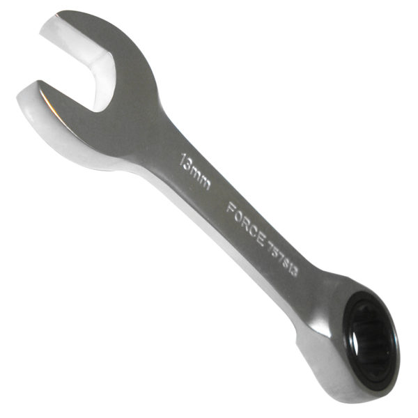 757S13-web-600x600-1.jpg Stubby Flat Ratchet Wrench 13MM 105MM Length - Image 1