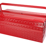 3 Section Foldable Tool Chest Steel Storage Box - Heavy-Duty Cantilever Metal Toolbox for Professional Tool Storage