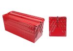 3 Section Foldable Tool Chest Steel Storage Box - Heavy-Duty Cantilever Metal Toolbox for Professional Tool Storage - Image 2