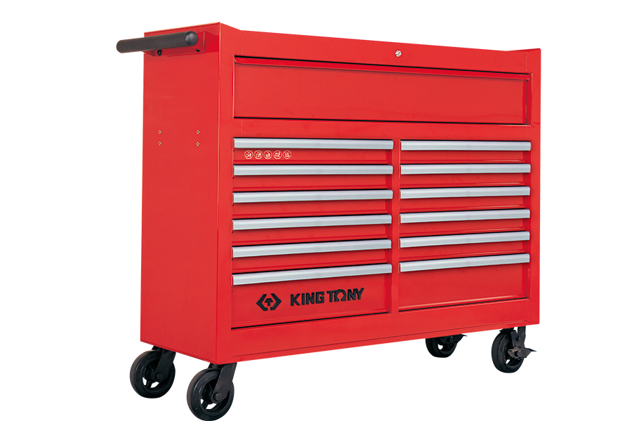 87435-13B.png 13 Drawers Large Tool Trolley 1358W x 460D x 1150H - Image 1