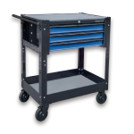 3 Drawer Tool Trolley Black And Blue