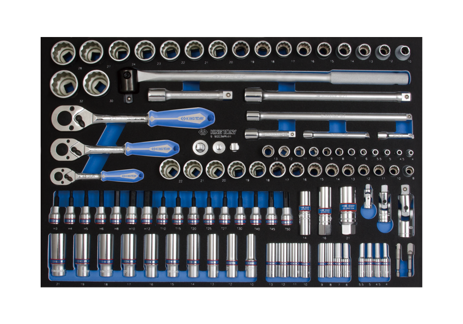 9-9003MRV01.png 103PC 1/4" & 3/8" & 1/2" Drive Socket Set With EVA Tray - Image 1