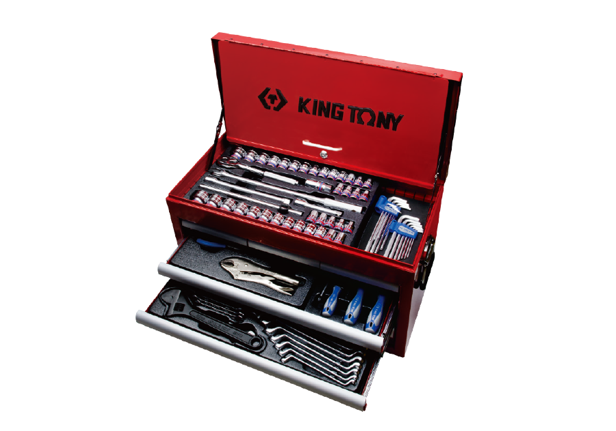 911-002CR.png 107PC Tool Box Set Metric & Imperial - Image 1