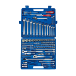 107PC 1/2" & 3/8" & 1/4" Drive Socket Wrench Set 6PT