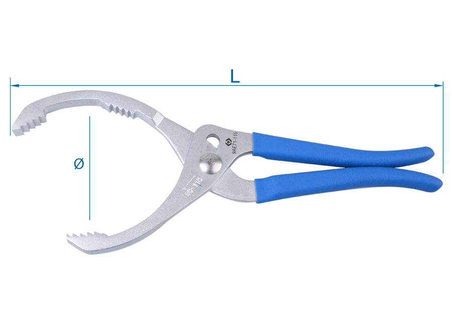 9AE71.png 9" Adjustable Oil Filter Pliers 60-90MM - Image 1