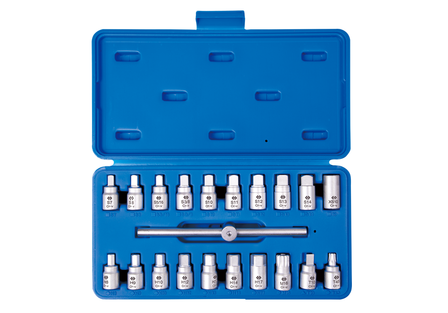 9AR11.png 21PC Oil Drain Plug Key Set - Sump Plug Socket & Drain Plug Removal Tool Kit - Image 1
