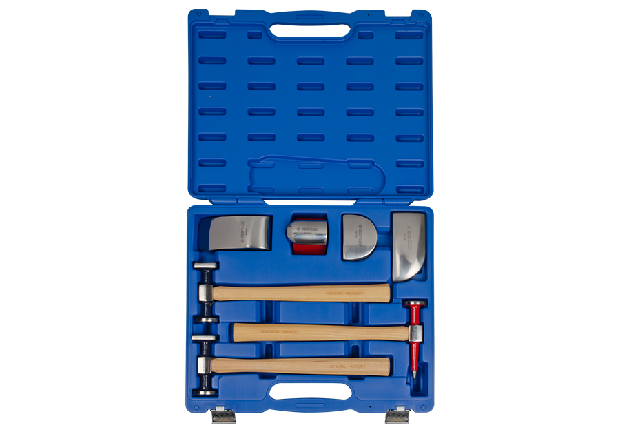 9CF-107.png 7-Piece Auto Body Repair Tool Set - Professional Hammer & Dolly Kit - Image 1