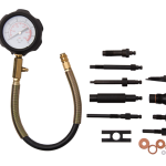 11PC Diesel Engine Compression Tester Kit - 0-1000 PSI Diesel Compression Gauge Set