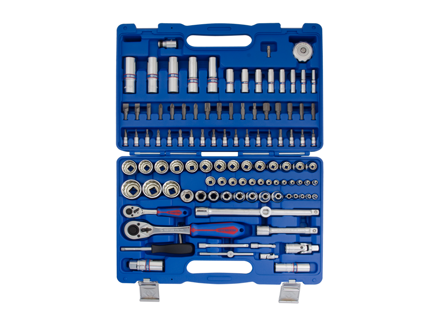 SC7010MR.png 110PC 1/4" & 1/2" Drive Combination Socket Set 12-Point - Professional Metric Socket & Bit Set - Image 1