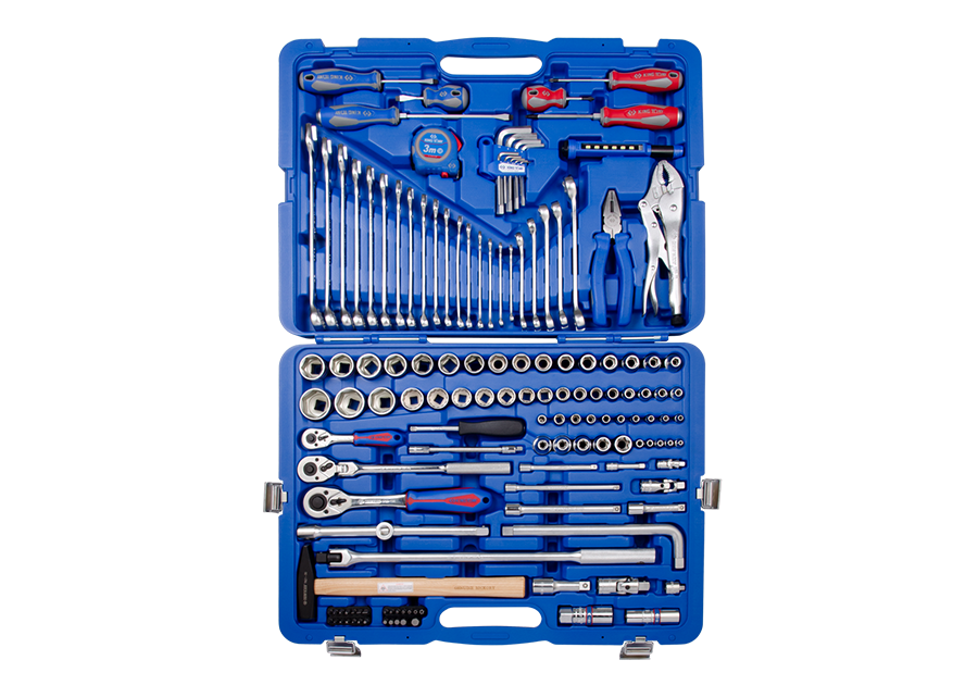 SC9543MR-143-PC.-DR.-Socket-Tool-Set.png 143PC 1/4″, 3/8″ & 1/2″ Drive Socket & Tool Set King Tony - Professional Mechanic Tool Kit - Image 1