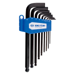 9PC Long Arm Ball End Hex Key Set 1.5–10MM Black