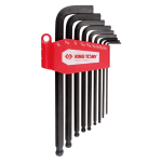 9PC Long Arm Ball End Hex Key Set 5/64"–3/8" Black