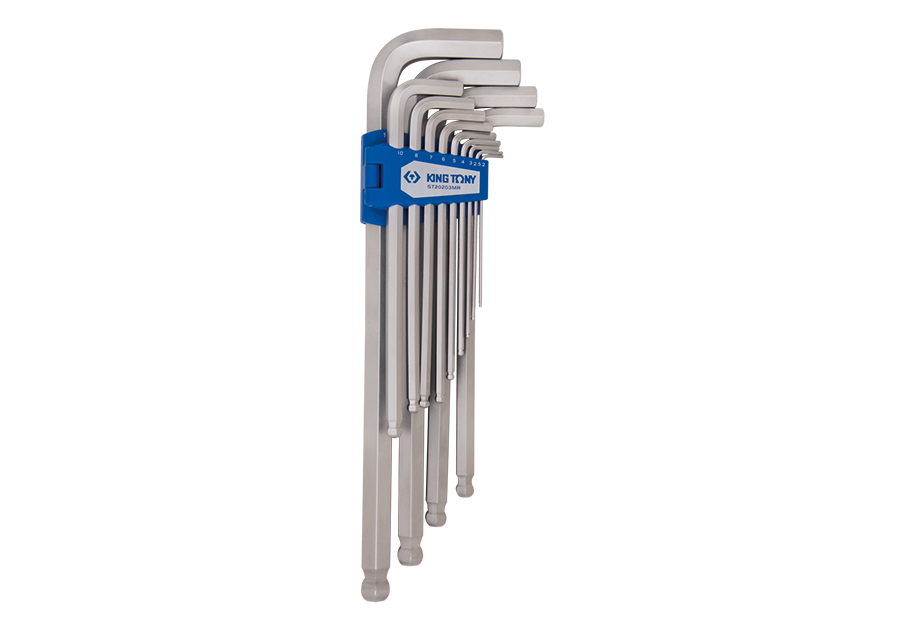 ST20203MR.png 13PC Extra Long Ball Point Hex Key Set Metric - Long Arm Allen Key Set H2–H19 - Image 1