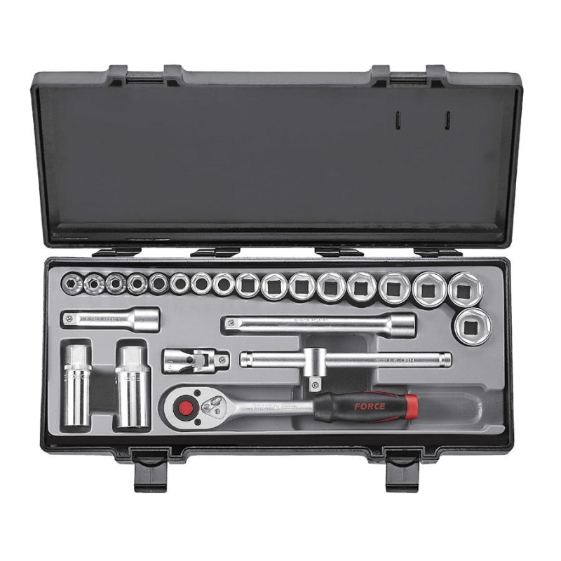 force-3251-9.jpg 24PC 3/8" Drive 12PT Socket Combination Set 6–22MM - Image 1