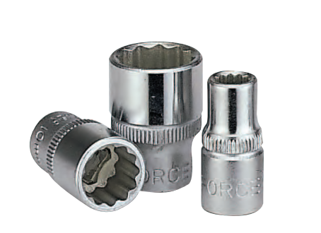 force-529N-1-4-12pt-flank-socket.png 1/4" Drive 12PT Flank Socket 4MM 25MM Length - Image 1